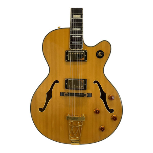 Vist Large View of Product Image Which is Vintage 1989 Epiphone Emperor Semi-hollow Electric Guitar Natural 6-String