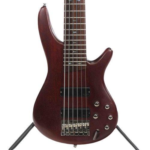 Vist Large View of Product Image Which is Used Ibanez SR506 Bass Guitar Brown 6-String