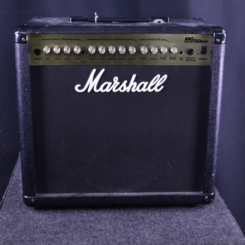 Vist Large View of Product Image Which is Used Marshall MG50DFX COMBO 1 x 12 Solid State Amplifier 1 x 12