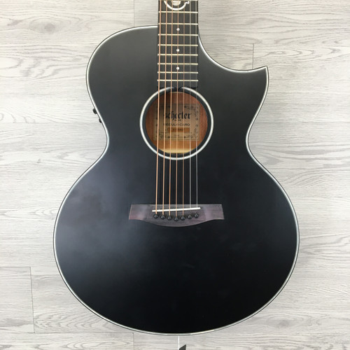 Vist Large View of Product Image Which is B-STOCK Schecter Regulo Caro-7 Signature 7-String Acoustic/Electric Satin Black
