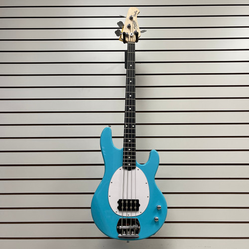 Vist Large View of Product Image Which is Used Sterling by Ernie Ball STINGRAY INTRO SERIES Bass Guitar Blue 4-String