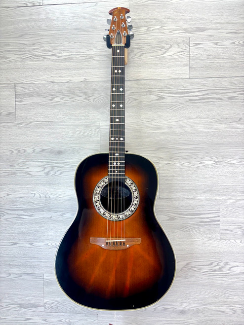 Vist Large View of Product Image Which is Used Ovation 1112-1 BALLADEER Vintage Solid Top Acoustic Guitar Sunburst