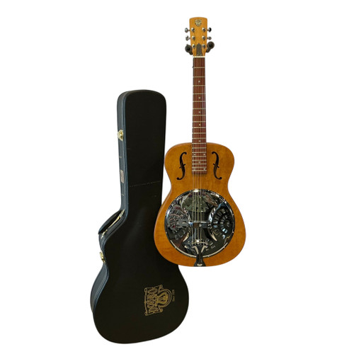 Vist Large View of Product Image Which is Used Dobro HOUND DOG DELUXE WHSC Laminate Top Acoustic Guitar Wood