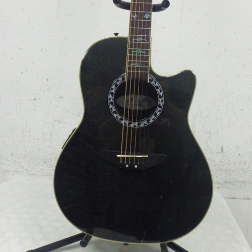 Vist Large View of Product Image Which is Used Ovation AE-28 GUITAR Electric Guitar Black 6-String