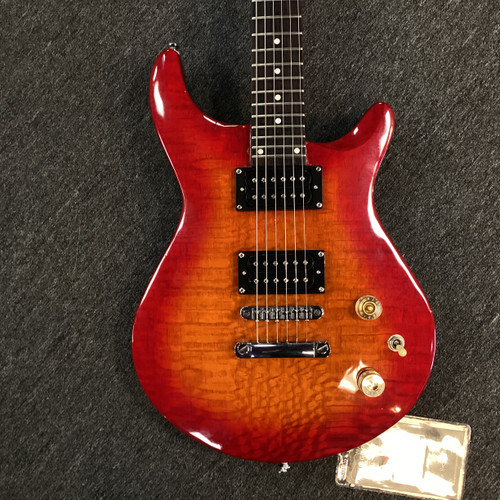 Vist Large View of Product Image Which is Used Hamer SUNBURST ARCH TOP Double Cut Electric Guitar Cherry Sunburst 6-String