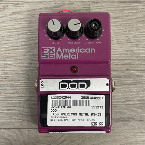 Vist Large View of Product Image Which is Used DOD FX56 AMERICAN METAL AS-IS Distortion Pedal