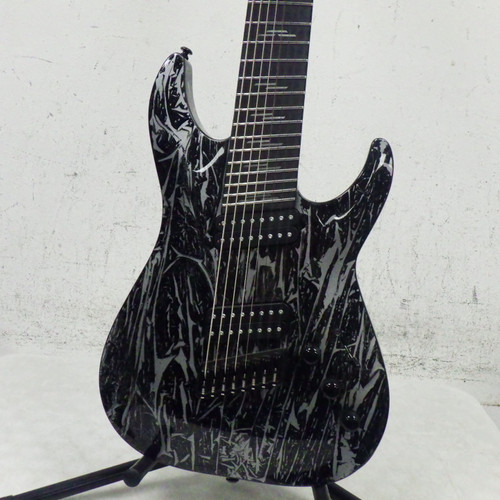 Vist Large View of Product Image Which is Used Schecter C-8 Silver Mountain S Type Electric Guitar Black 12-String