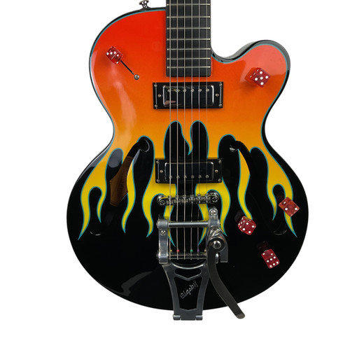 Vist Large View of Product Image Which is Used Epiphone FLAMEKAT Semi-Hollow Electric Guitar Custom Graphics 6-String