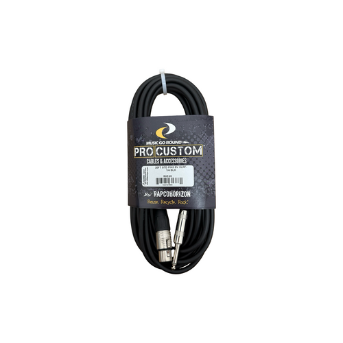 Vist Large View of Product Image Which is New HORIZON 2O' STANDARD 3-PIN XLRF - 1/4"  - BLACK