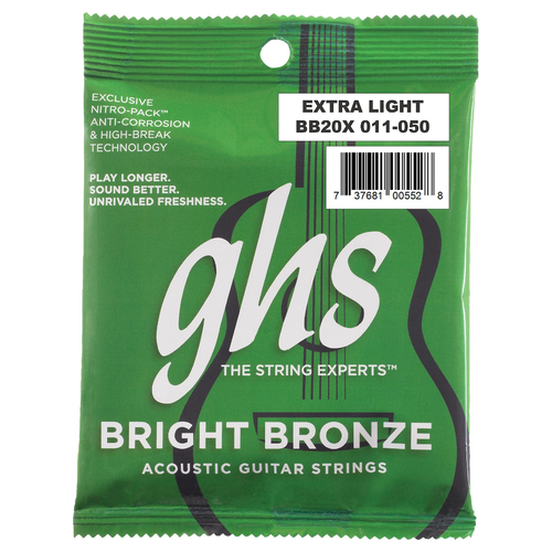 Vist Large View of Product Image Which is New - GHS BB20X BRIGHT BRONZE ACOUSTIC SET