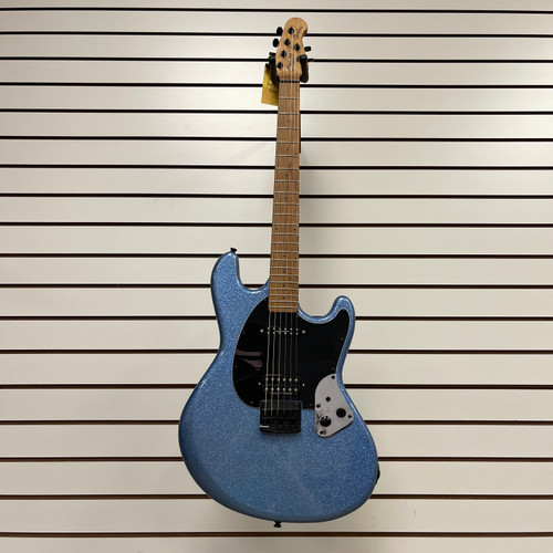 Vist Large View of Product Image Which is Used Sterling by Ernie Ball STINGRAY RYAN BRUCE Offset Double Cutaway Electric Guitar Blue 6-String