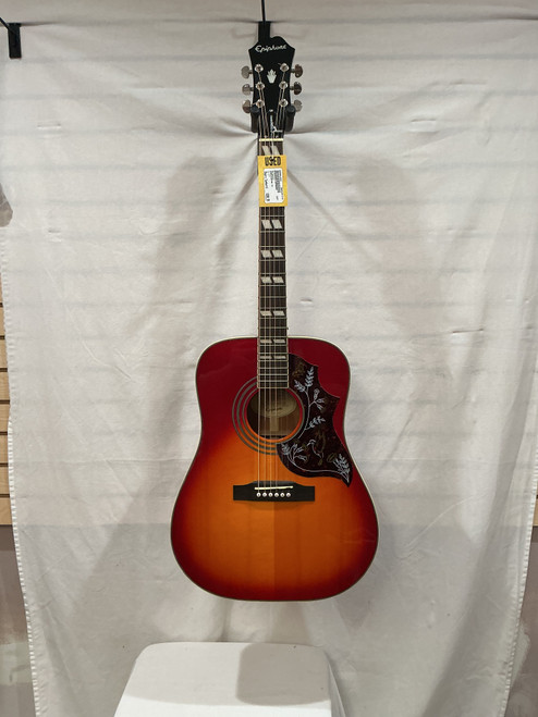 Vist Large View of Product Image Which is Used Epiphone HUMMINGBIRD HS Laminate Top Acoustic Guitar Cherry Sunburst