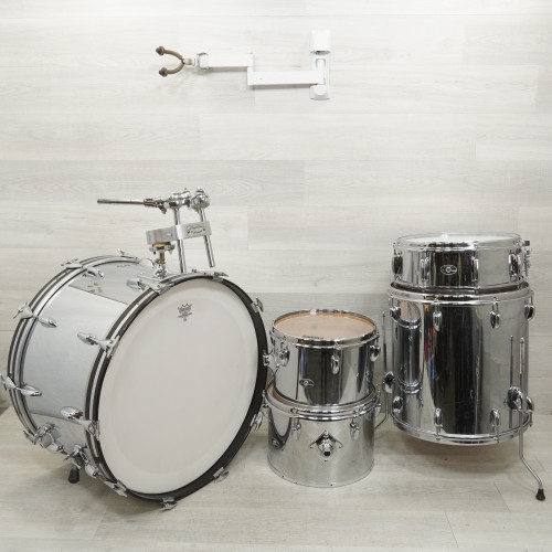 Vist Large View of Product Image Which is Used Slingerland 5pc Vintage Drum Shell Kit Chrome Over Wood