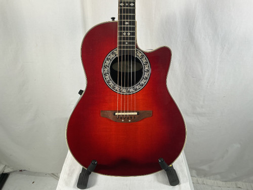 Vist Large View of Product Image Which is Used Ovation 1867 LEGEND CHERRY BURST Vintage Solid Top Acoustic Guitar Cherry Sunburst