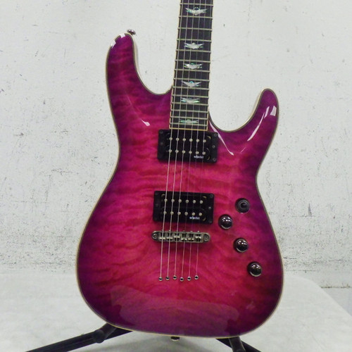 Vist Large View of Product Image Which is Used Schecter OMEN EXTREME 6 S Type Electric Guitar Purple 6-String