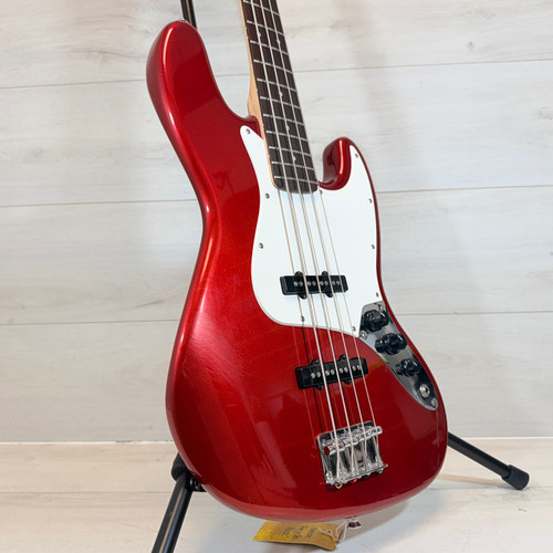 Vist Large View of Product Image Which is Used Squier JBASS Bass Guitar Red 4-String