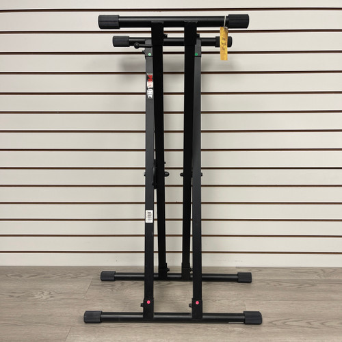 Vist Large View of Product Image Which is Used Proline PL4KD DOUBLE BRACED KEYBOARD STAND Single Keyboard Stand