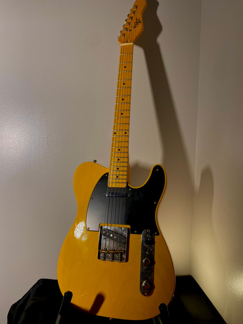 Vist Large View of Product Image Which is Used Michael Kelly CC 50 TELE W/FRALIN BLUES PUS + 4-WAY T Type Electric Guitar Yellow 6-String