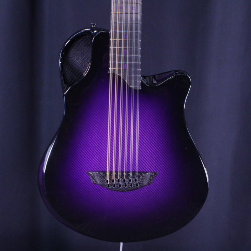 Vist Large View of Product Image Which is Used EMERALD X10 THINLINE CUSTOM 12-STRING Solid Top Acoustic Guitar Purple