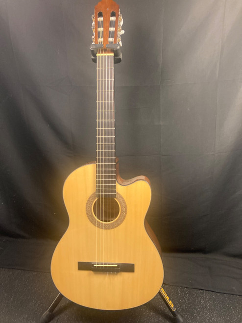 Vist Large View of Product Image Which is Used Lucero LC-100CE/N Laminate Top Acoustic Guitar Wood