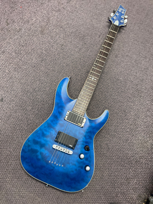 Vist Large View of Product Image Which is Used Schecter C-1 PLATINUM Modern Metal Electric Guitar Blue 6-String