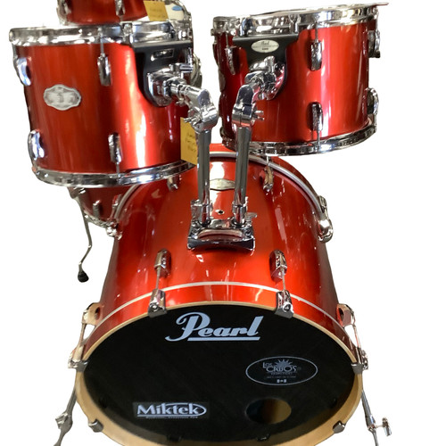 Vist Large View of Product Image Which is Used Pearl 6PC VISION 10/12/13/16/14 Drum Kit Red 22" Kick Drum