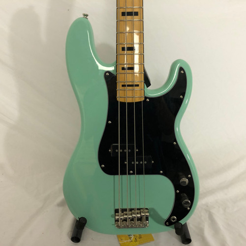 Vist Large View of Product Image Which is Used Squier PRECISION BASS P Type Bass Guitar Green 4-String