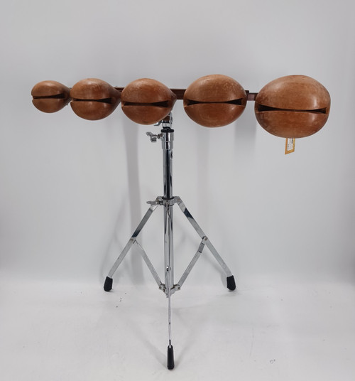 Vist Large View of Product Image Which is Used CARVED WOOD BLOCKS /W STAND World Percussion Instrument