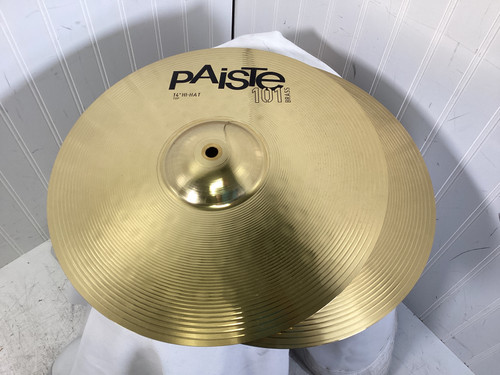 Vist Large View of Product Image Which is Used Paiste 101 BRASS HH 14IN Hi Hat Cymbals 14"