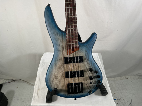Vist Large View of Product Image Which is Used Ibanez SDGR SR600E P Type Bass Guitar Blue 4-String