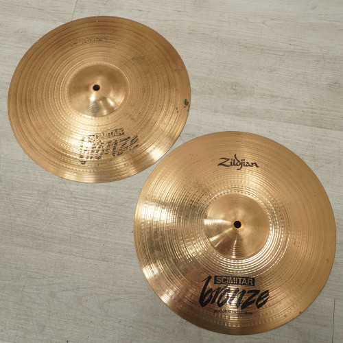 Vist Large View of Product Image Which is Used Zildjian Scimitar Bronze Hi Hat Cymbals 14 - Inch