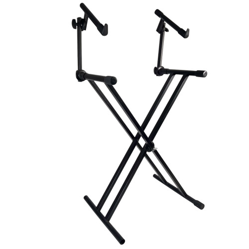 Vist Large View of Product Image Which is Used Quik Lok Double-Tier X-Style Keyboard Stand