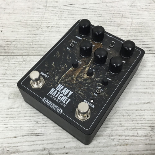 Vist Large View of Product Image Which is Used Driftwood Amplifier Heavy Hatchet Distortion Pedal