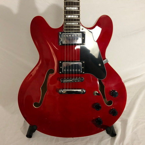 Vist Large View of Product Image Which is Used GROTE 335 Semi-Hollow Electric Guitar Red 6-String