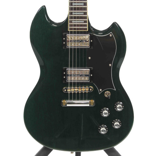 Vist Large View of Product Image Which is Used De Armond M-75 SG Type Electric Guitar Green 6-String