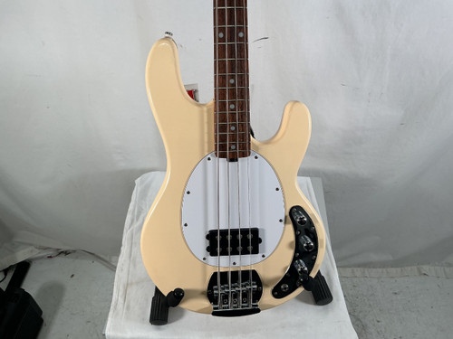 Vist Large View of Product Image Which is Used Sterling by Ernie Ball SUB SERIES STINGRAY Bass Guitar White 4-String
