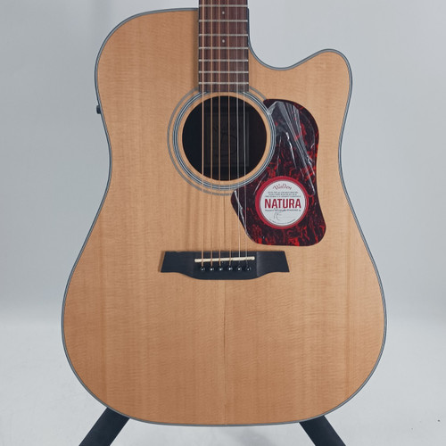 Vist Large View of Product Image Which is Used Walden D550CE Solid Top Acoustic Guitar Natural