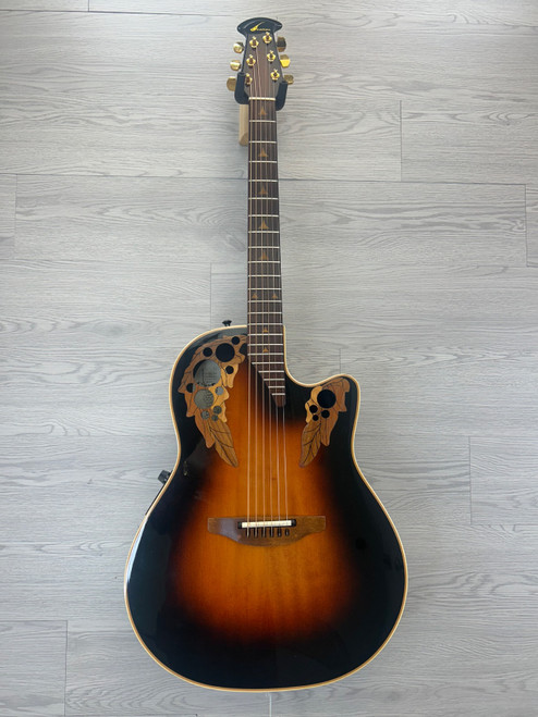 Vist Large View of Product Image Which is Used Ovation 1868 ELITE 1990 Vintage Solid Top Acoustic Guitar Sunburst