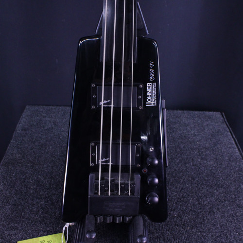 Vist Large View of Product Image Which is Used Hohner B2A F1 HEADLESS FRETLESS BASS Vintage Bass Guitar Black 4-String
