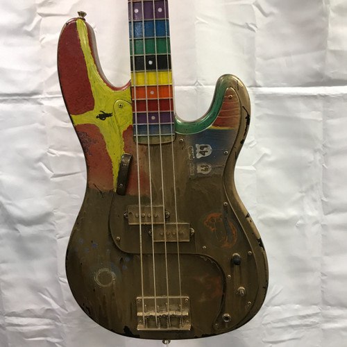 Vist Large View of Product Image Which is Used Epiphone ACCU BASS P Type Bass Guitar Custom Graphics 4-String