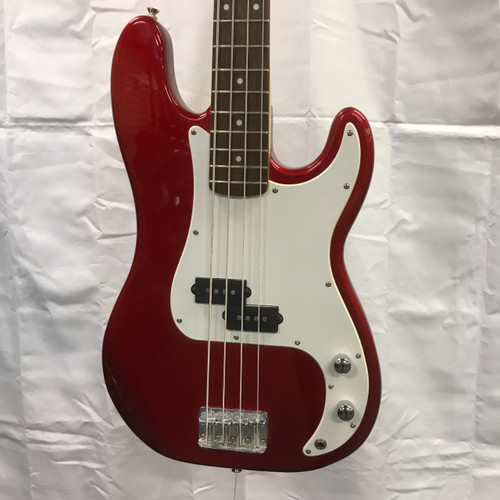 Vist Large View of Product Image Which is Used Squier P-BASS P Type Bass Guitar Red 4-String