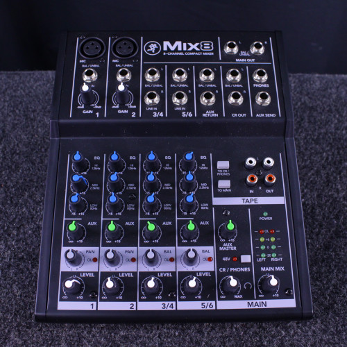 Vist Large View of Product Image Which is Used Mackie MIX 8 W/PWR/BOX Mixing Console