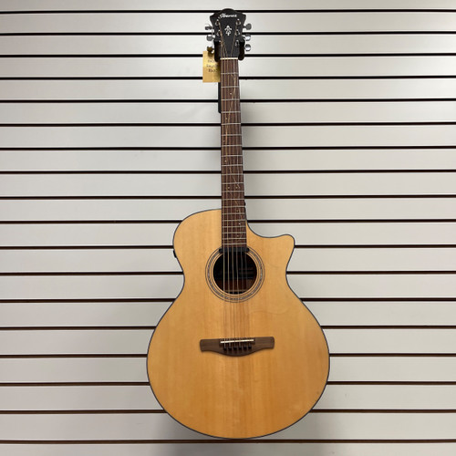 Vist Large View of Product Image Which is Used Ibanez AE275BT Solid Top Acoustic Guitar Natural
