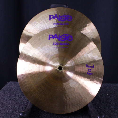 Vist Large View of Product Image Which is Used Paiste 12 500 SERIES BAND CYMBAL PAIR Hi Hat Cymbals 12"