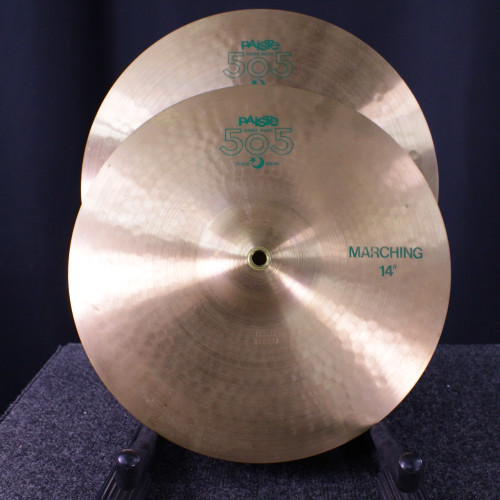 Vist Large View of Product Image Which is Used Paiste 14 505 MARCHING CYMBAL PAIR Hi Hat Cymbals 14"