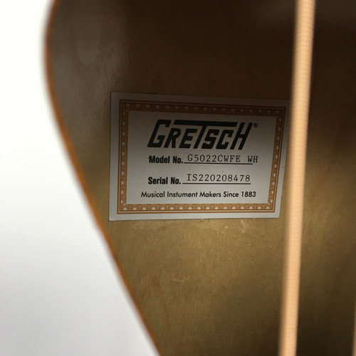 Vist Large View of Product Image Which is Used Gretsch G5022CWFE WHITE FALCON Solid Top Acoustic Guitar White