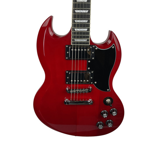 Vist Large View of Product Image Which is Used Harley Benton DC-580 SG Type Electric Guitar Red 6-String