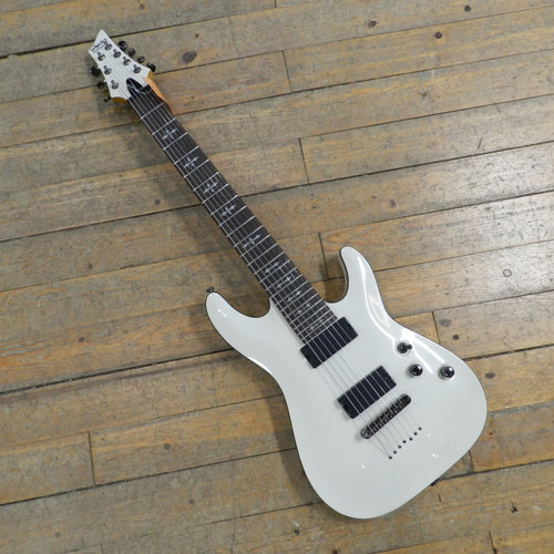 Vist Large View of Product Image Which is Used Schecter DIAMOND DEMON 7 Modern Metal Electric Guitar Silver/Gray 7-String