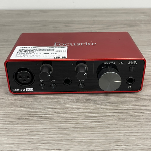 Vist Large View of Product Image Which is Used - Focusrite SCARLETT SOLO 3RD GEN Computer Interface 