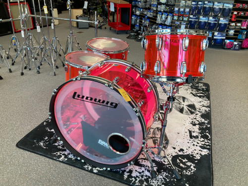 Vist Large View of Product Image Which is Used Ludwig 4 PC VISTALITE REISSUE  ZEP OUTFIT PINK Drum Shell Kit